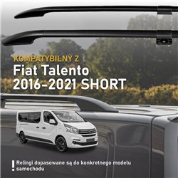 Split roof rails for Fiat Talento II 296 X82 L1 SWB 2016-2021 Solid Alumin