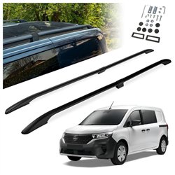 Split roof rails for Nissan Townstar I NFK/XFK L2 2022- Solid Aluminum Pla