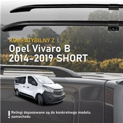 Split roof rails for Opel Vivaro B X82 L1 SWB 2014-2019 Solid Aluminum Pla