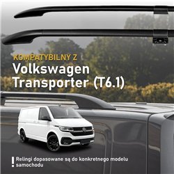 Relingi dachowe dzielone Volkswagen VW Transporter T6.1 L2 LWB 2019-2023
