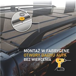 Relingi dachowe dzielone Volkswagen VW Transporter T6.1 L2 LWB 2019-2023