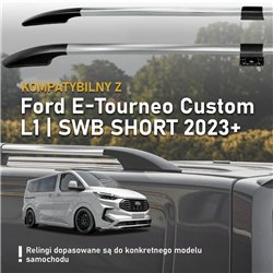 Relingi dachowe dzielone Ford E-Tourneo Custom I V710 L1 SWB 2023-