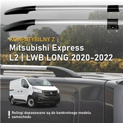 Split roof rails for Mitsubishi Express IV X82 SN L2 LWB 2020-2022 Solid A