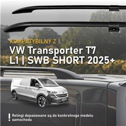 Relingi dachowe dzielone Volkswagen VW Transporter T7 L1 SWB 2025-