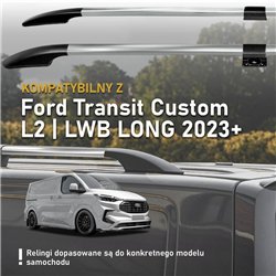 Relingi dachowe dzielone Ford Transit Custom II V710 L2 LWB 2023-