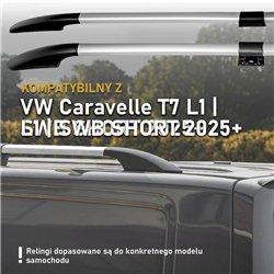 Relingi dachowe dzielone Volkswagen VW Caravelle T7 L1 SWB 2025- A