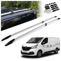 Split roof rails for Renault Trafic III FG/JG L2 Grand 2014- Solid Aluminu