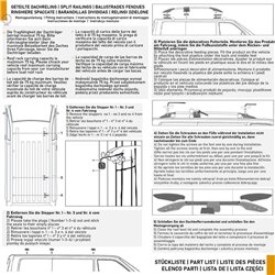 Split roof rails for Renault Trafic III FG/JG L2 Grand 2014- Solid Aluminu