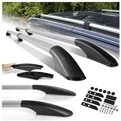 Split roof rails for Opel Vivaro B X82 L2 LWB 2014-2019 Solid Aluminum Pla