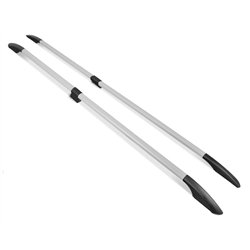 Split roof rails for Ford E-Transit Custom I V710 L1 SWB 2023- Solid Alumi