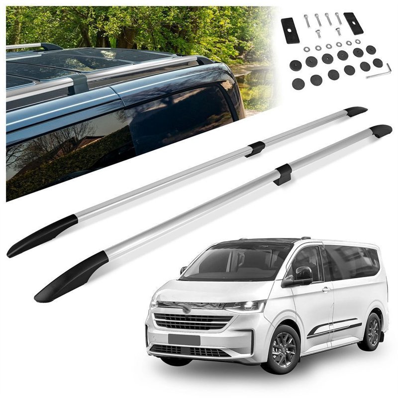 Split roof rails for Volkswagen VW Caravelle T7 L1 SWB 2025- Solid Aluminu