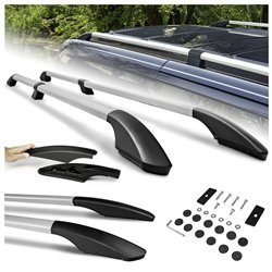 Split roof rails for Ford Tourneo Custom II V710 L1 SWB 2023- Solid Alumin
