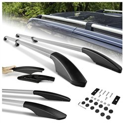 Split roof rails for Ford Transit Custom II V710 L2 LWB 2023- Solid Alumin