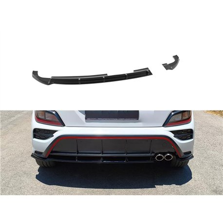 Rear bumper lip for Hyundai Kona I (OS) N-Line FL 2021-2023 | Black ABS