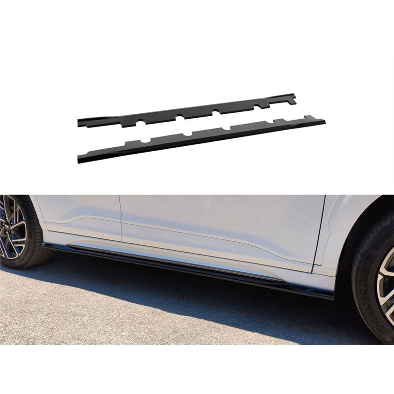 Side skirt extensions for Hyundai Kona I OS N / N-Line FL 2021-2023 ABS