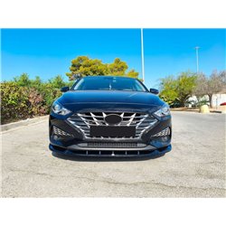 Front splitter for Hyundai i30 Hatchback III (PDE) 5D FL 2020- | Black ABS