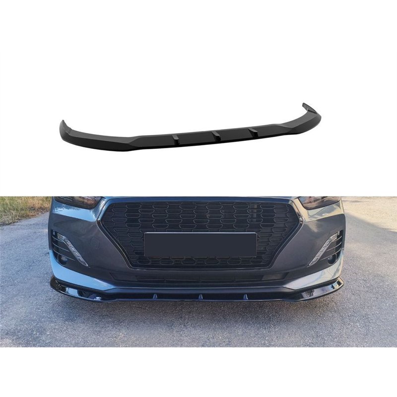 Front splitter for Hyundai i30 Fastback III PDE PRE-FL 2017-2020 Black ABS