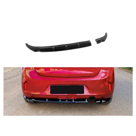 Rear bumper lip for Opel Corsa-e Hatchback F (G2J0 | U) 2020- Black ABS