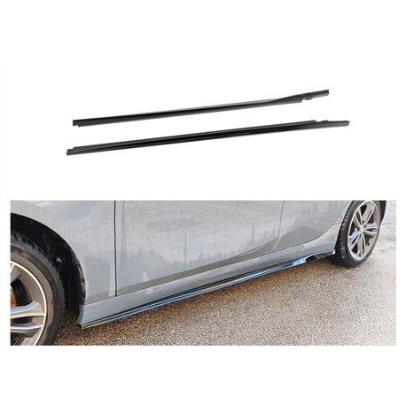 Side skirt extensions for BMW 1 Series Hatchback F40 2019-2024 Black ABS