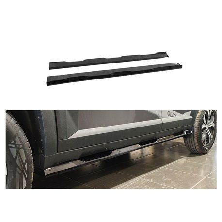 Side skirt extensions for Dacia Duster III (DJF) 2024- | Black ABS