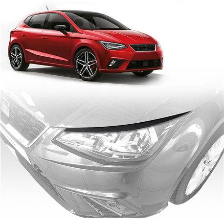 Nakładki nad przednie reflektory SEAT Ibiza Hatchback V 6F KJ 2017- ABS