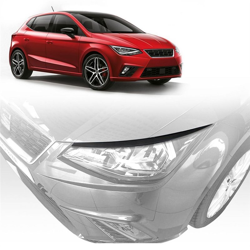 Nakładki nad przednie reflektory SEAT Ibiza Hatchback V 6F KJ 2017- ABS
