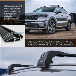 Roof rack for SsangYong Torres I J100/U100 2022- ECEM V2 CROSSBAR Aluminum