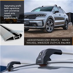 Roof rack for SsangYong Torres I J100/U100 2022- ECEM V2 CROSSBAR Aluminum