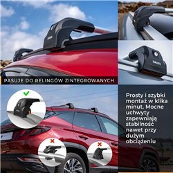 Roof rack for SsangYong Torres I J100/U100 2022- ECEM V2 CROSSBAR Aluminum