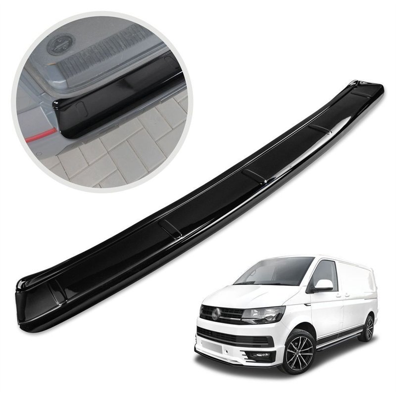 Rear bumper trim for Volkswagen VW Transporter (T6) 2015-2019 | Black ABS