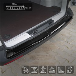 Rear bumper trim for Volkswagen VW Transporter (T6) 2015-2019 | Black ABS