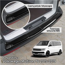 Rear bumper trim for Volkswagen VW Multivan (T6) 2015-2019 | Black ABS