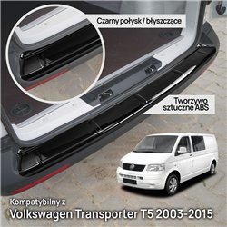 Rear bumper trim for Volkswagen VW Transporter (T5) 2003-2015 | Black ABS