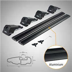 Roof rack for KGM Torres I (UK) 2025- | Elegance V2 Black Aluminum Painted