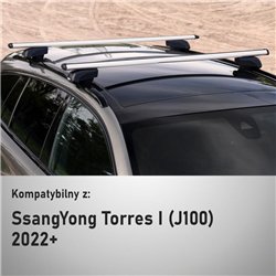 Roof rack for KGM Torres I UK 2025- Boldbar Beta V2 Lite Silver Aluminum