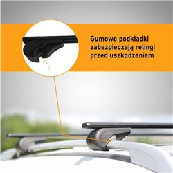 Roof rack for KGM Musso Grand I QK Q200 4D L2 LWB 2025- Solidbar Alpha V1 L