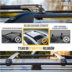 Roof rack for KGM Tivoli I (XK) 2025- | AIR-1 Black Aluminum Plastic