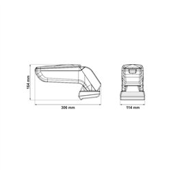 Podłokietnik na konsol Renault Clio Hatchback V RJA/BJA BF/B7 2019-2025
