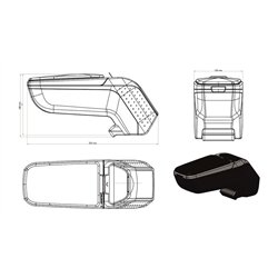 Podłokietnik na konsol Volkswagen VW T-Roc I A11/D11 5D 2017-2025 ARMSTE