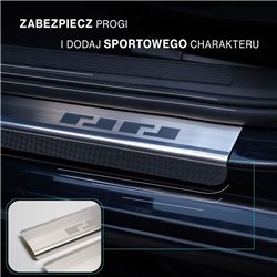 Sill trims for Suzuki Ignis III (MF) 2017-2024 | Silver steel brushed