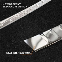 Rear bumper trim for Hyundai i10 Hatchback III AC3 2020-2025 Silver steel