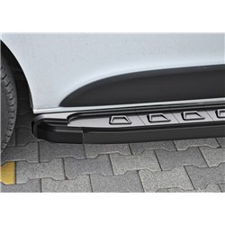 Side steps for Audi Q5 II FY 80A 2017-2024 NS003 Black Aluminum Plastic