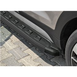 Side steps for Audi Q5 II FY 80A 2017-2024 NS003 Black Aluminum Plastic