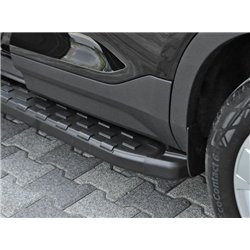 Side steps for Audi Q5 II FY 80A 2017-2024 NS006 Black Aluminum Plastic