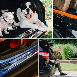 Rear bumper trim for Volvo V90 Station Wagon II V542 P 2016-2025 steel