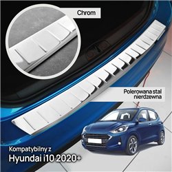 Rear bumper trim for Hyundai i10 Hatchback III AC3 2020-2025 Chrome steel