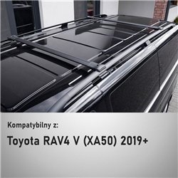 Roof rack for Toyota RAV4 (XA50) 2019-2026 | Elegance V1 Black Aluminum