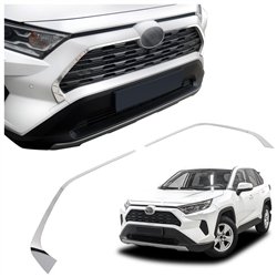 Front grille trims for Toyota RAV4 (XA50) 2019-2026 | Chrome steel