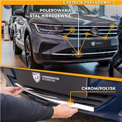 Front bumper grille trim for Toyota RAV4 (XA50) 2019-2026 | Chrome steel