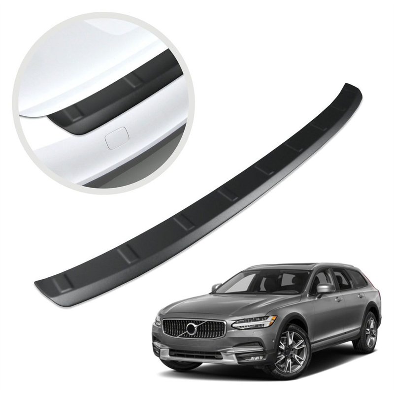 Rear bumper trim for Volvo V90 Station Wagon II V542 P 2016-2025 Black ABS